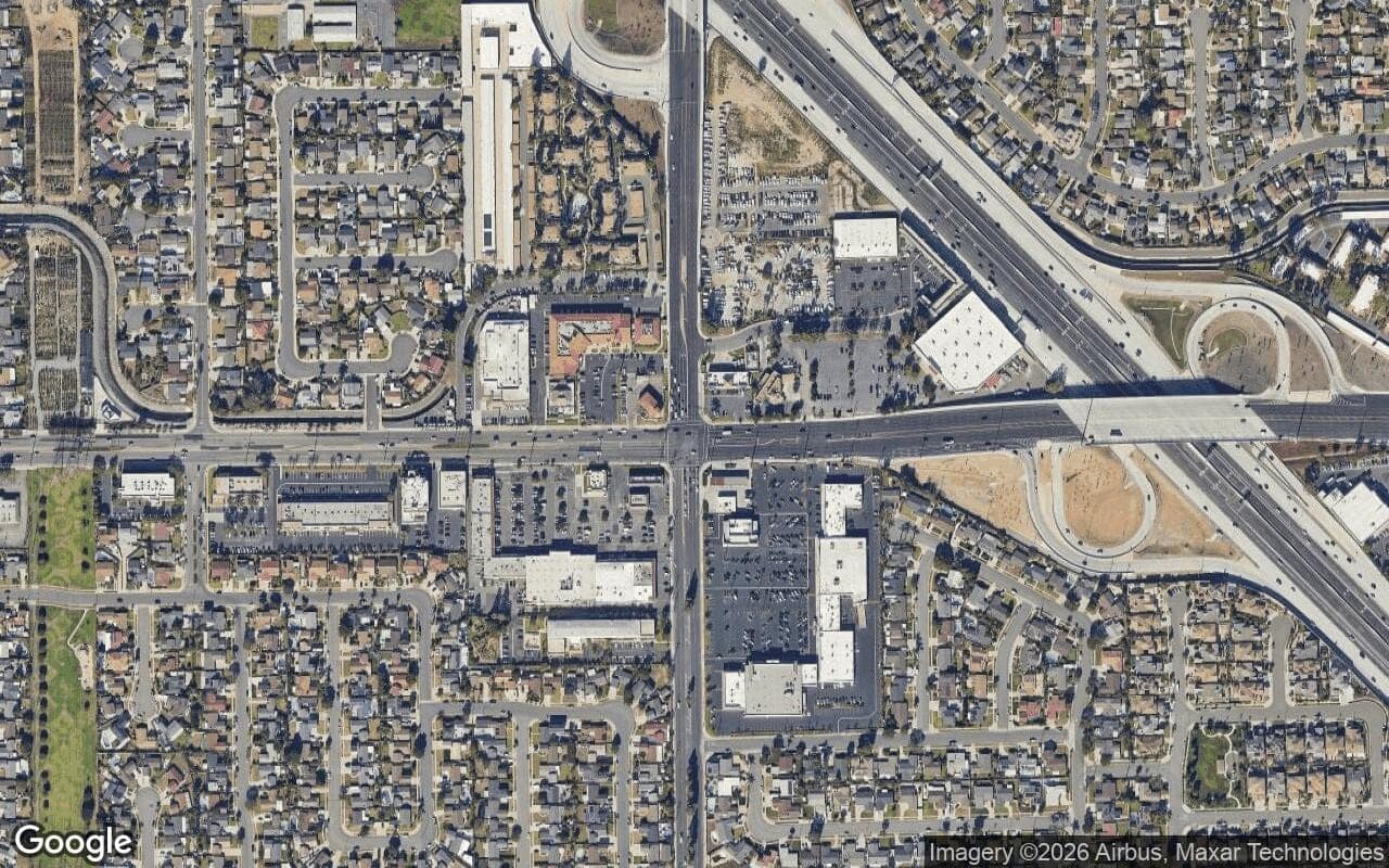 Satellite aerial view of Citation Homes in Fountain Valley, California, showing the neighborhood's streets and surroundings.