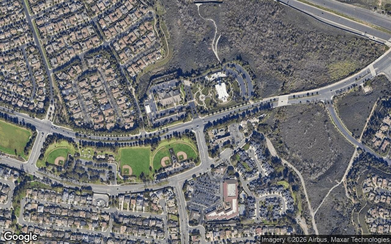 Satellite aerial view of Madison in Newport Beach, California, showing the neighborhood's streets and surroundings.